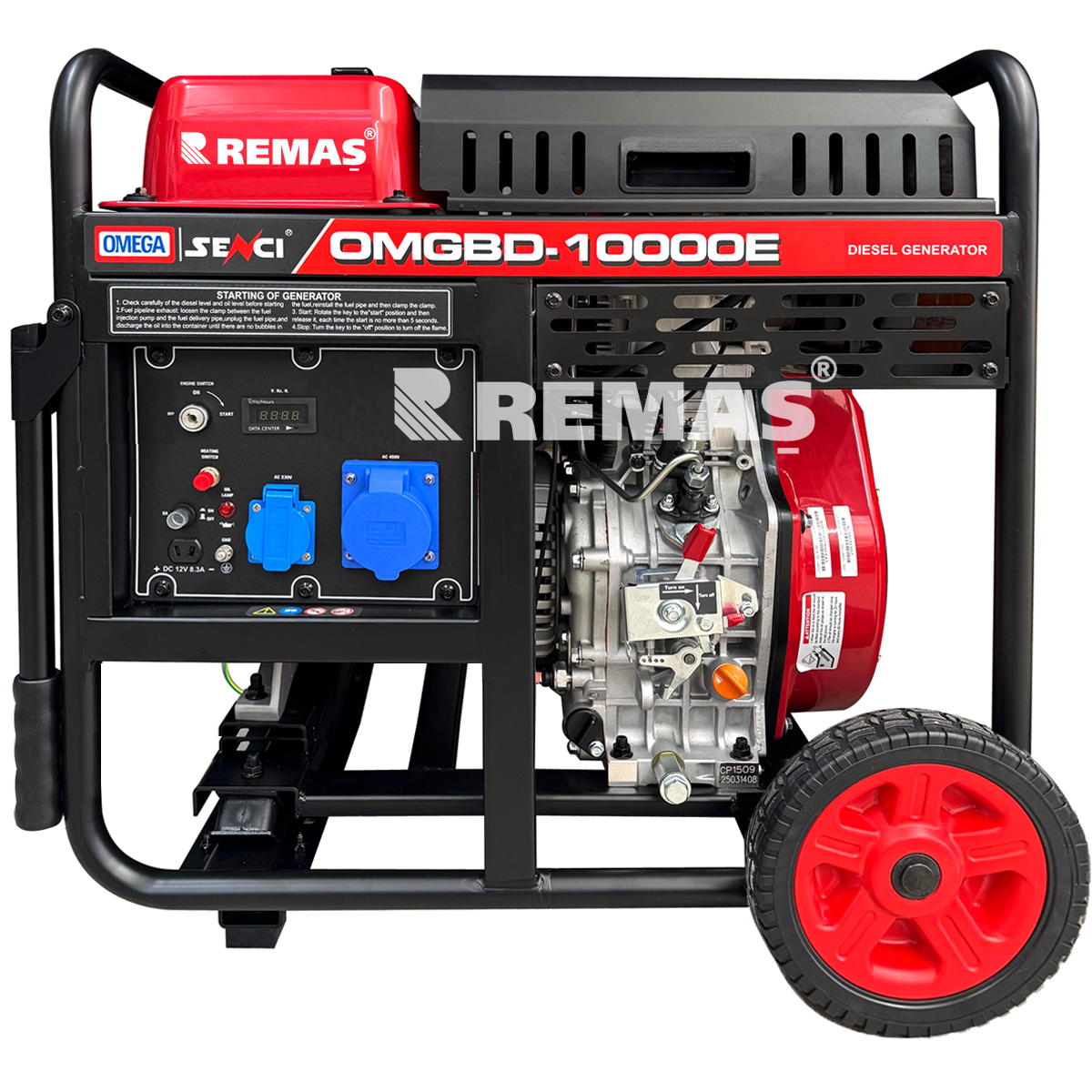 Omega OMGBD 10000 E Marşlı 10 kVA Monofaze Dizel Jeneratör