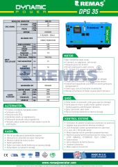 REMAŞ DPG 35 KVA KABİNLİ TAM OTOMATİK DİZEL JENERATÖR