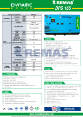 REMAŞ DPG 165 KVA KABİNLİ TAM OTOMATİK DİZEL JENERATÖR