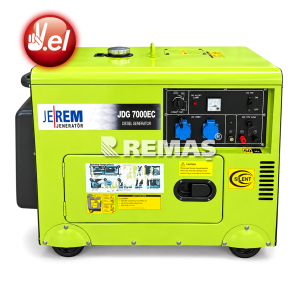 7 kVA Jerem JDG 7000 EC Marşlı Monofaze Dizel Jeneratör