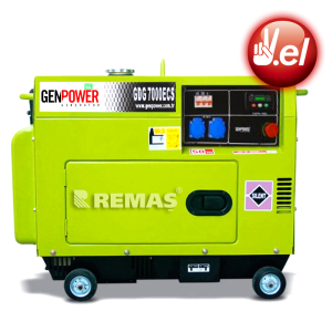 7 kVA Genpower GDG 7000 EC Marşlı Kabinli Monofaze Dizel Jeneratör