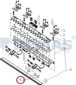 Zaga Kızak Ayar Demiri YAT YT9191 Çayır Biçme Makinesi