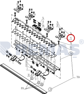 Zaga Sabitleme Mastarı YAT YT9191 Çayır Biçme Makinesi