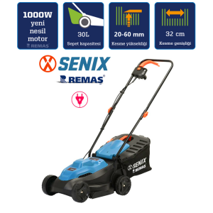 Senix LPP10-L-EU 1000 Watt Elektrikli Çim Biçme Makinesi