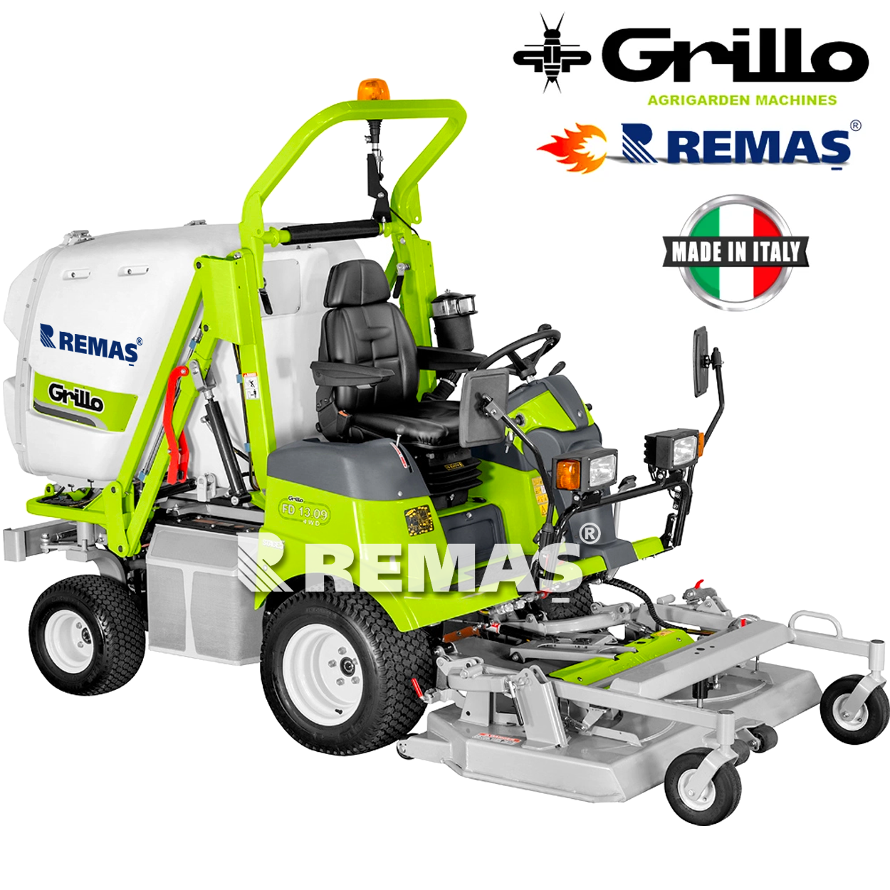 Grillo FD 13.09 Oturaklı 26 HP Dizel 4x4 Çim Biçme Makinesi Çim Traktörü
