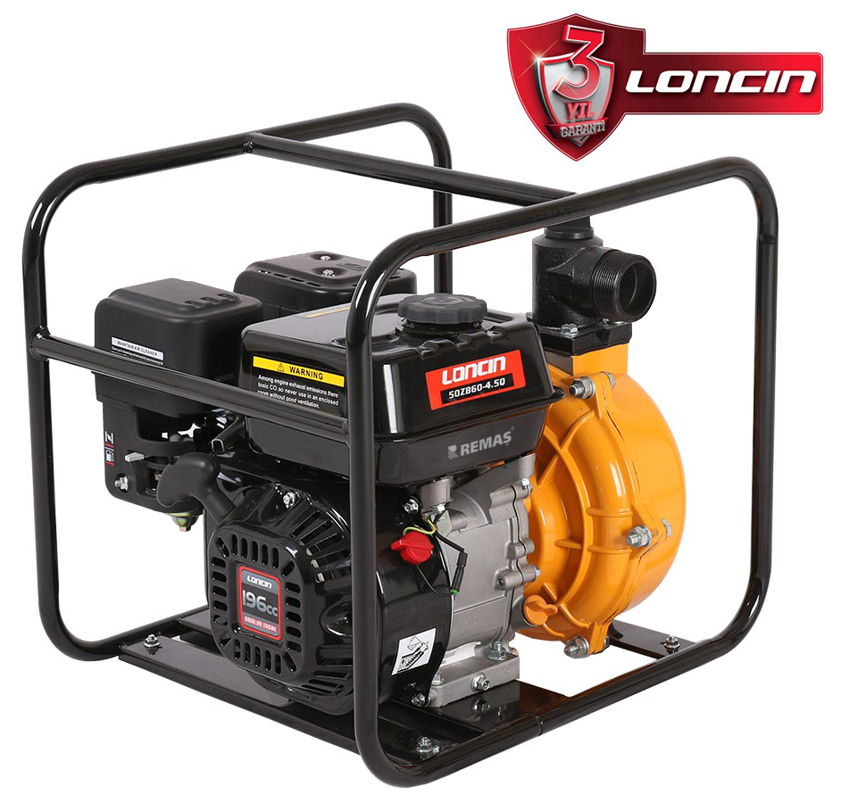 Loncin LC50ZB60 Yüksek Basınçlı Motopomp 2'' Parmak Benzinli Su Motoru
