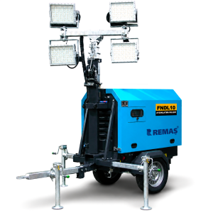 Remaş Mobil Aydınlatma Kulesi 4 x 250 Watt 8 kVA Portatif Işık Kulesi Işıldak Marşlı Dizel Jeneratör