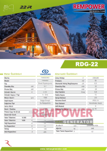 REMPOWER RDG 22 KVA OTOMATİK KABİNLİ DİZEL JENERATÖR