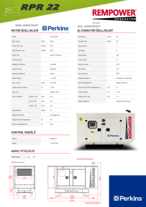 REMPOWER RPR 22 KVA  PERKINS MOTORLU OTOMATİK KABİNLİ DİZEL JENERATÖR