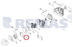 Karbüratör Arka Takoz Contası ECHO HCR165 - HCR185 Çit Biçme Makinesi
