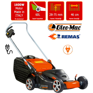 Oleo-Mac G 48 PE 1600 Watt Elektrikli Çim Biçme Makinesi