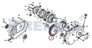 Hareket Zinciri GX200 - GX270 - 6,5 HP - 9 HP Benzinli Gokart Motorlar