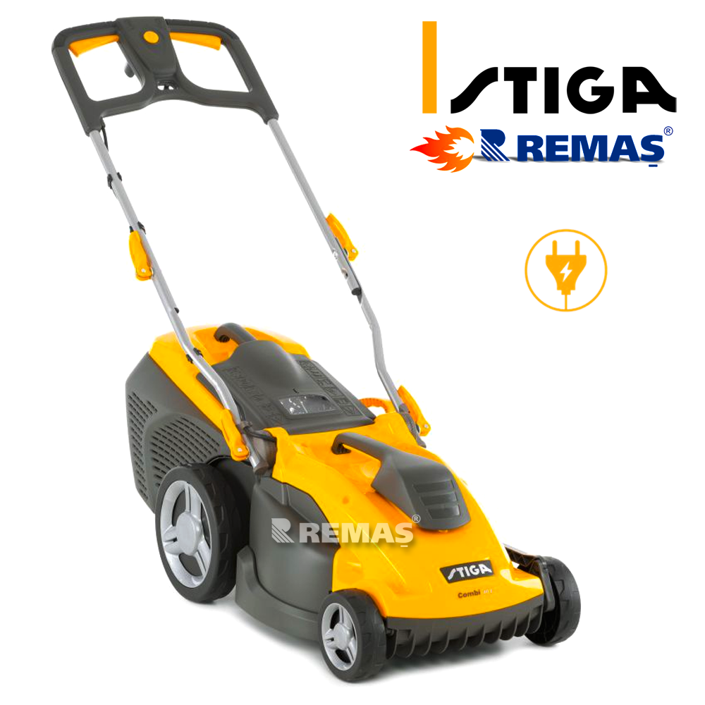 Tondeuse à Gazon électrique Stiga Combi 340c - 1600 W - Largeur De Coupe 38 Cm - Rouge - Pour Pelouse Moyenne - 9