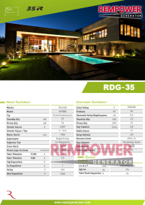 REMPOWER RDG 35 KVA OTOMATİK KABİNLİ DİZEL JENERATÖR