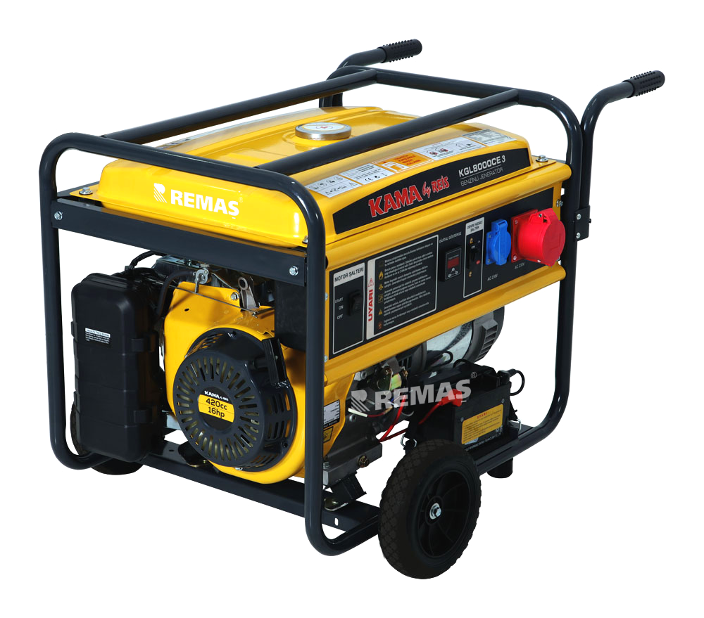Kama KGL 8000 CE3 Otomatik 8 kVA Trifaze Benzinli Jeneratör