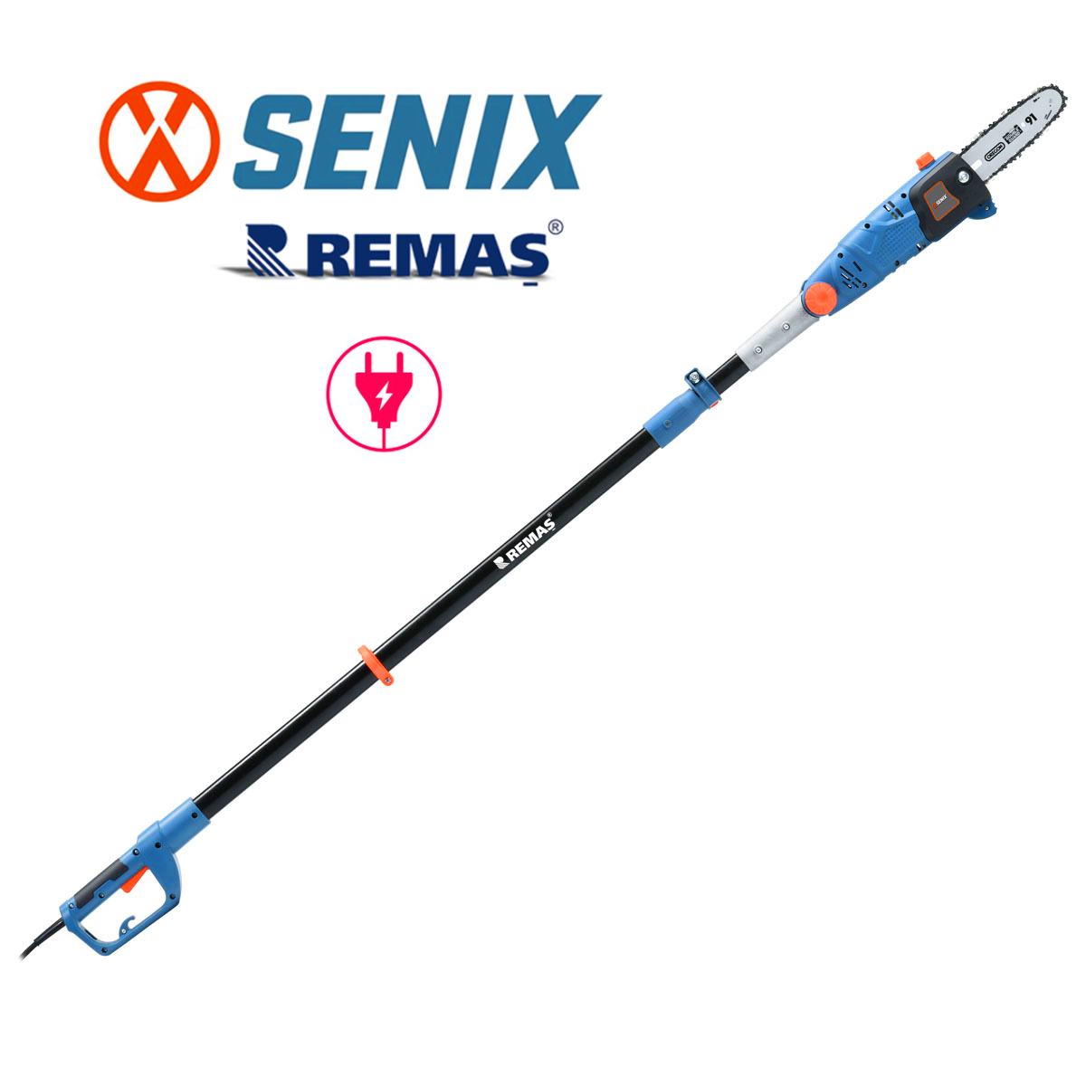 Senix CSPE7.5-M-EU Elektrikli 750 Watt Motorlu Yüksek Dal Budama Testeresi