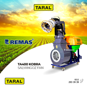 Taral Kobra TA 400 Döner Bacalı Salyangoz Robot Fan 400 LT İlaçlama Makinası