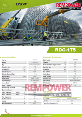REMPOWER RDG 175 KVA OTOMATİK KABİNLİ DİZEL JENERATÖR