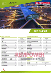 REMPOWER RDG 220 KVA OTOMATİK KABİNLİ DİZEL JENERATÖR