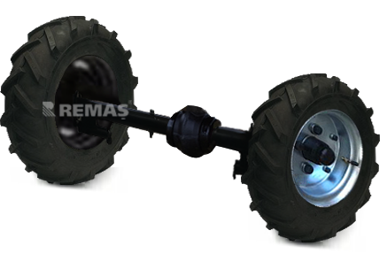 Çapa Makinası Tekerleği 400x8 Dubleks Teker Takımı Cırcır Aks