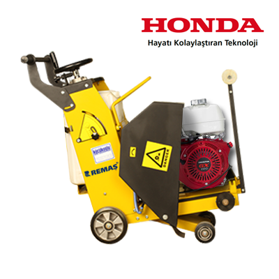 Asfalt ve Beton Taş Kesme Makinesi 13 HP Honda Benzinli Motorlu 450 Derz