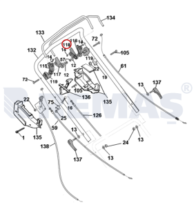 Gaz Teli ve Fren Bağlantı Aparatı HONDA HLM Çim Biçme Makineleri