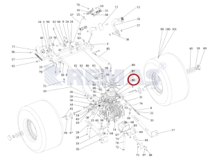 Şanzıman Kasnağı OLEOMAC OM124/24KH - OM124/22H Çim Traktörleri