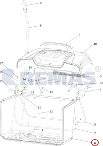 Çim Sepeti Filesi OLEOMAC OM124/24KH - OM124/22H Çim Traktörleri