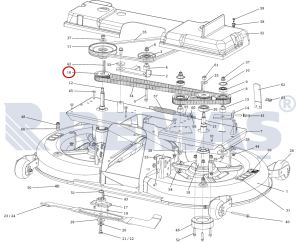 Bıçak Kayış Makarası Kamalı İç Ø20 OLEOMAC OM124/24KH - OM124/22H Çim Traktörleri > 2015