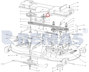 Kayış Gergi Kasnağı OLEOMAC OM124/24KH - OM124/22H Çim Traktörleri