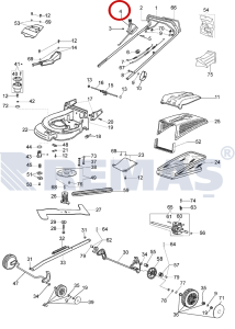 Gaz Kolu Komple OLEOMAC MAX53TK K800 Motorlu Çim Biçme Makineleri