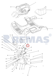 Bıçak Çalıştırma Düğmesi OLEOMAC OM124/24KH - OM124/22H Çim Traktörleri