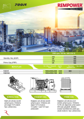 REMPOWER RDG-M 700 KVA OTOMATİK KABİNLİ DİZEL JENERATÖR