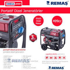 Omega OMG-D9500 E Marşlı 9 kVA Monofaze Dizel Jeneratör
