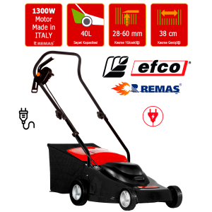 Efco PR 40 S 1300 Watt Elektrikli Çim Biçme Makinesi