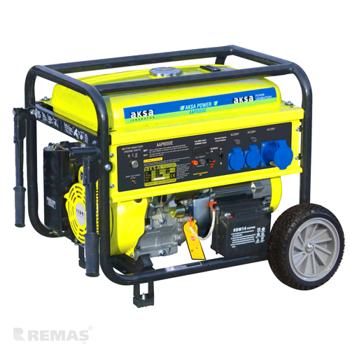Aksa AAP 8000 E Marşlı 8 KVA Monofaze Benzinli Jeneratör