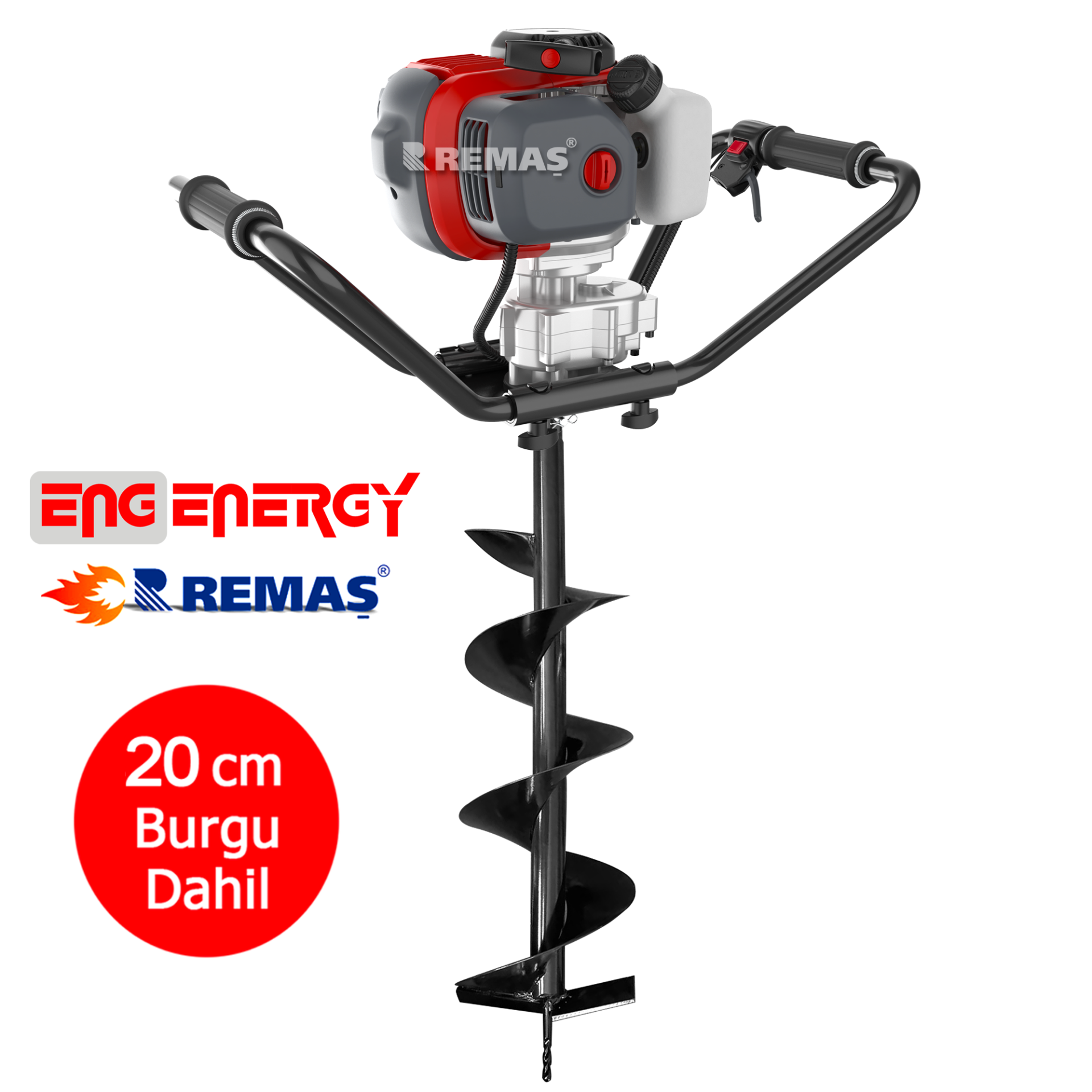 Energy EAK553 Benzinli Motorlu 20 cm Toprak Burgu Makinesi