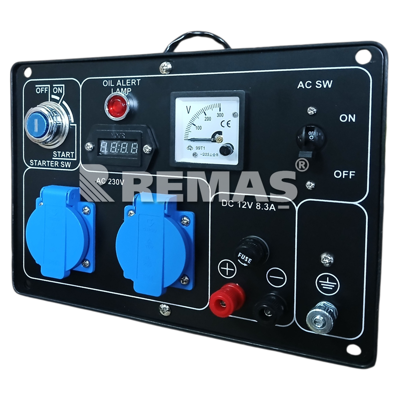 Ön Panel Monofaze Açık Şase 5,5 kVA - 6,5 kVA Dizel Genset