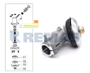 Dişli Grubu Komple - Redüktör Ø28 9T OLEOMAC BCH40T -  BCH400T Yan Tip Tırpanlar