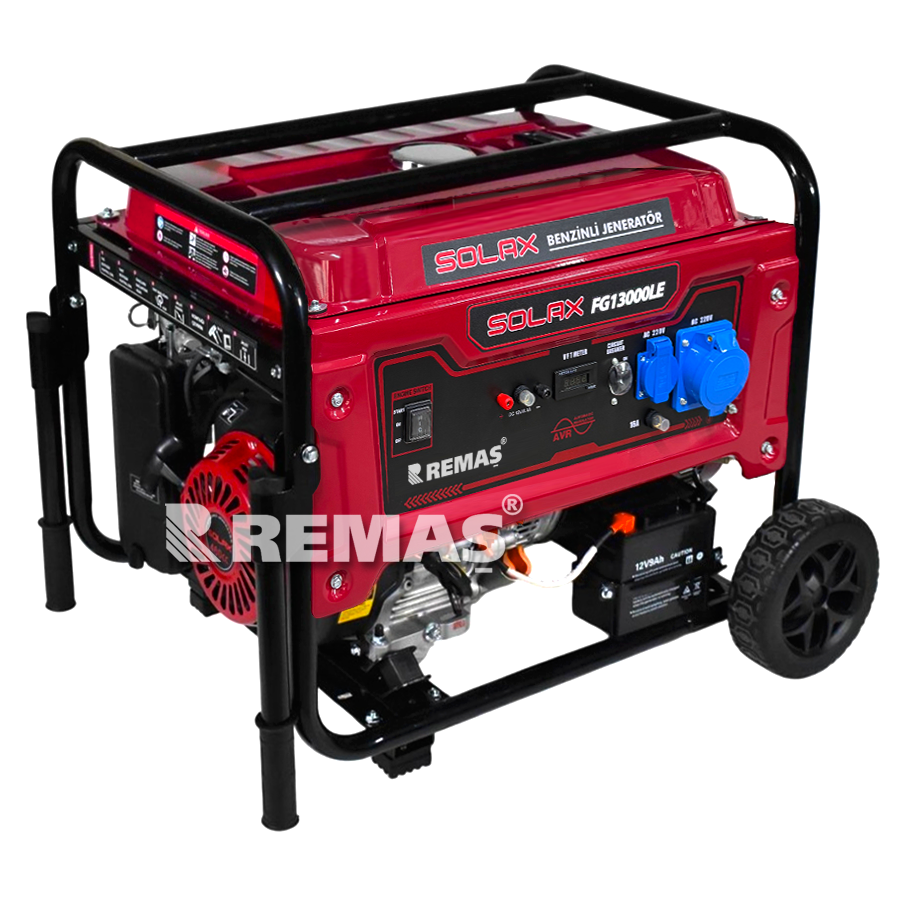 Solax FG 13000 LE Marşlı 12 kVA Monofaze Benzinli Jeneratör