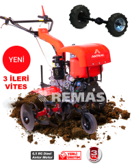 Antrac 320 D3 Tekerlekli 3 ileri - 1 geri Çapalama 6.5 HP Dizel Çapa Makinesi