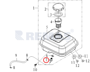 Benzin Hortum Rekoru - Yakıt Süzgeci GX160 - GX200 - GX270 - GX390