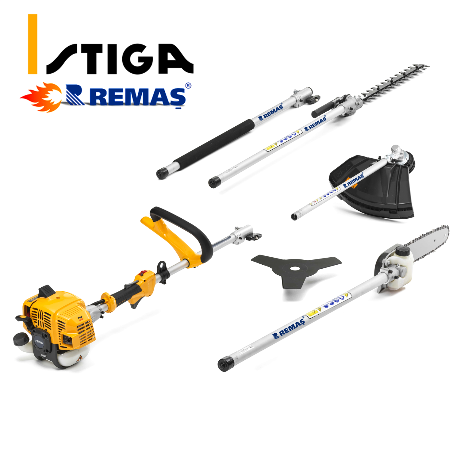 Stiga MT330 Çok Fonksiyonlu Benzinli Motorlu Tırpan - Testere - Çit Budama