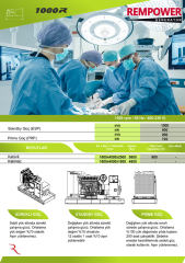 REMPOWER RDG-M 1000 KVA OTOMATİK KABİNLİ DİZEL JENERATÖR