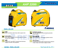 Aksa AAP 2200i Inverter İpli 2.2 kVA Benzinli Jeneratör
