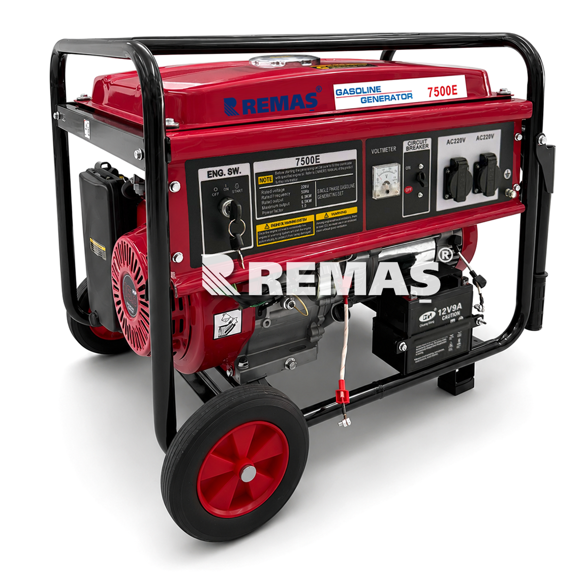 Remaş RM 7500 E Monofaze Marşlı 8 kVA Benzinli Jeneratör