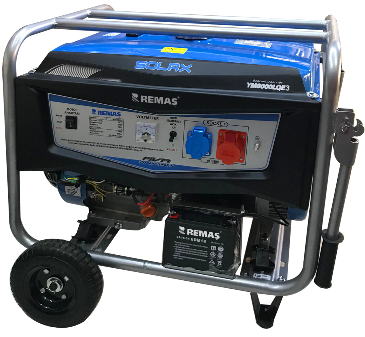 Solax YM 8000 LQE3 Trifaze Marşlı 8 kVA Benzinli Jeneratör