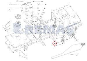 Şanzıman Kayış Kasnağı Küçük OLEOMAC OM124 Çim Traktörü
