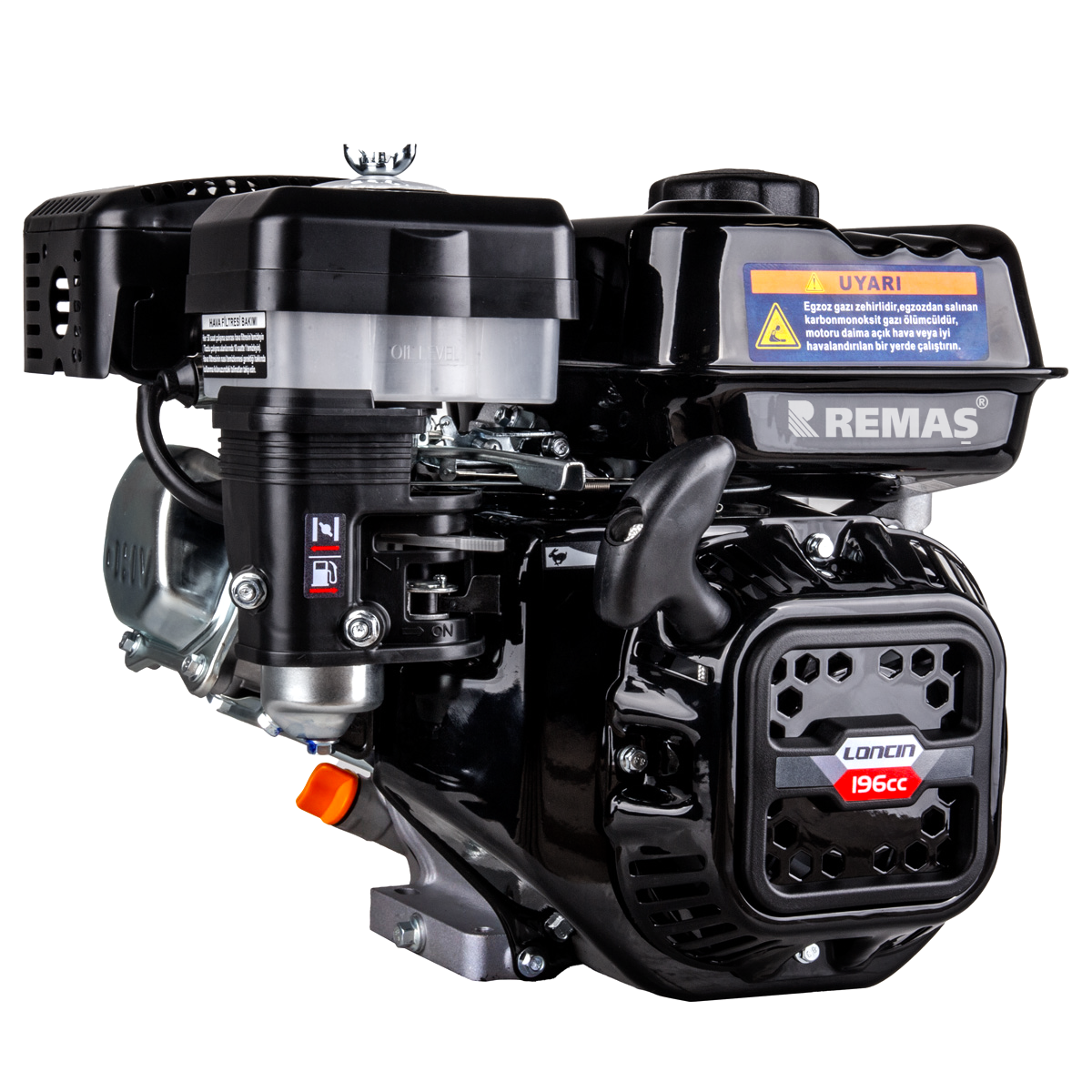 Loncin G200F-A76 EUR5 İpli 6.5 HP 25mm - Frezeli Çapa Tipi Benzinli Motor