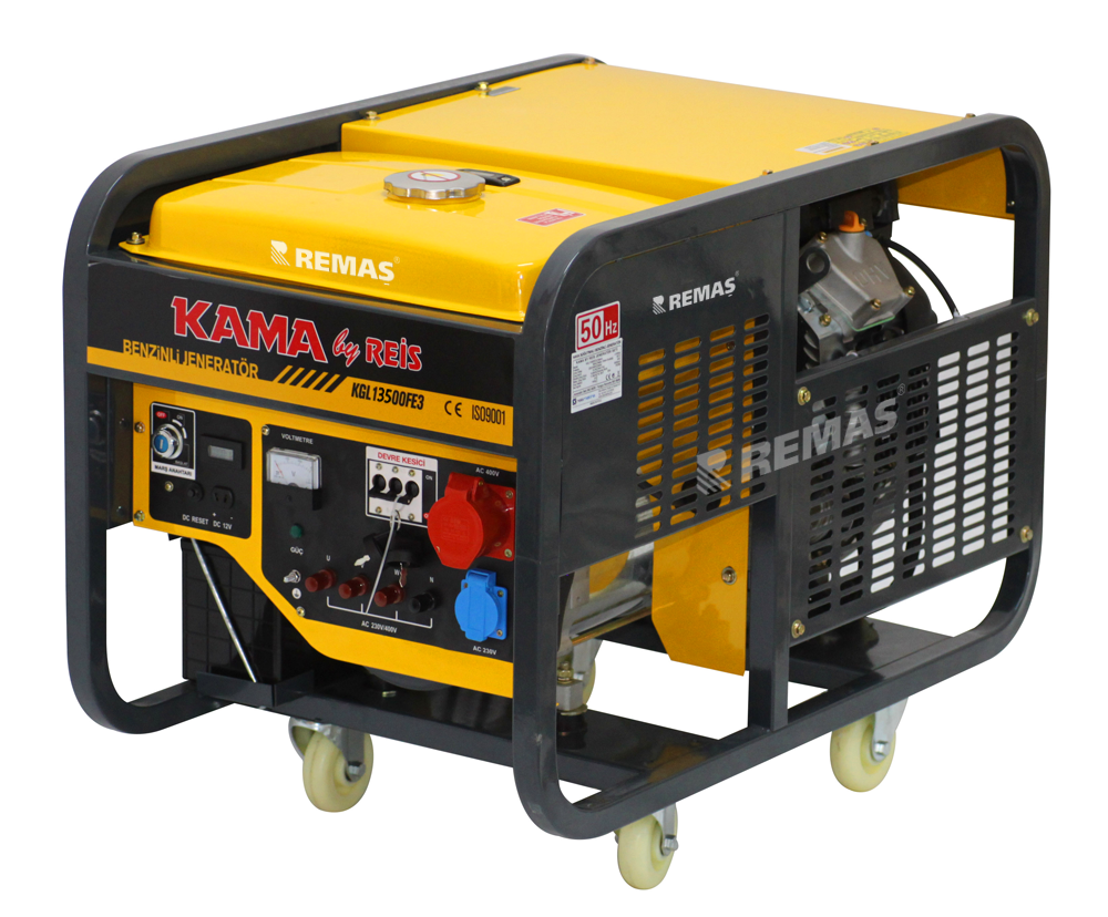 Kama KGL 13500 FE3 Marşlı 13,5 kVA Trifaze Benzinli Jeneratör